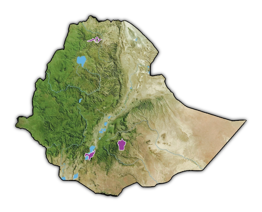 ethiopia landkaart