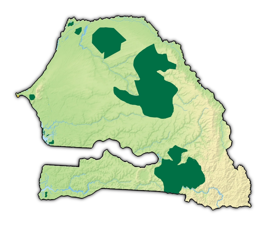senegal landkaart