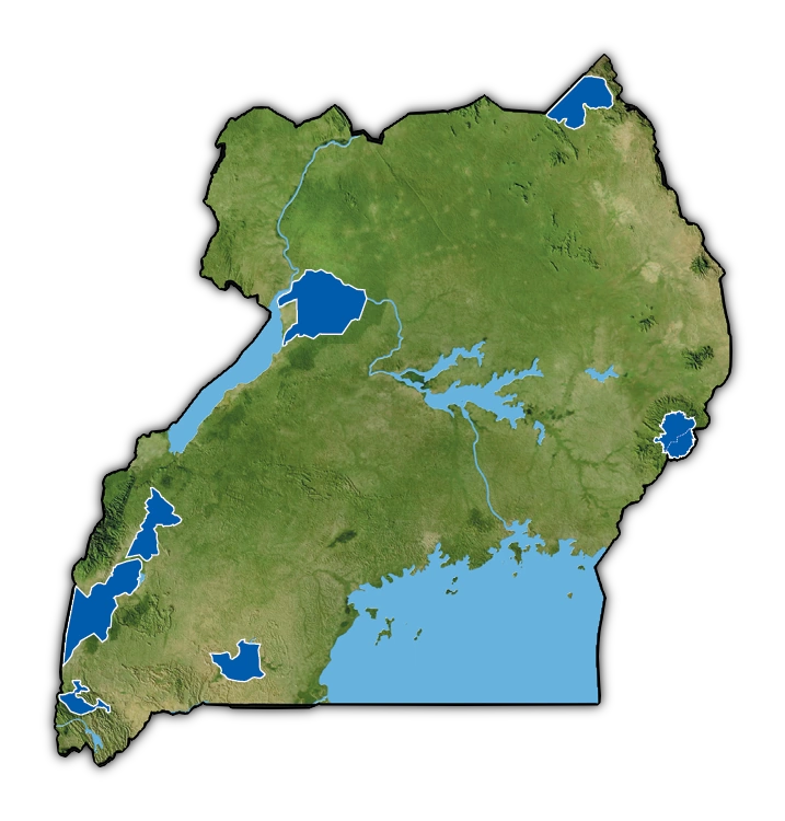 uganda landkaart